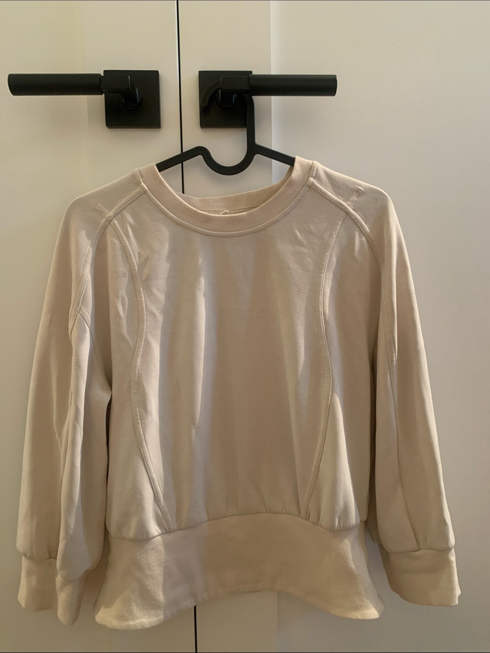 lululemon athletica Cream Crewneck Sweatshirt